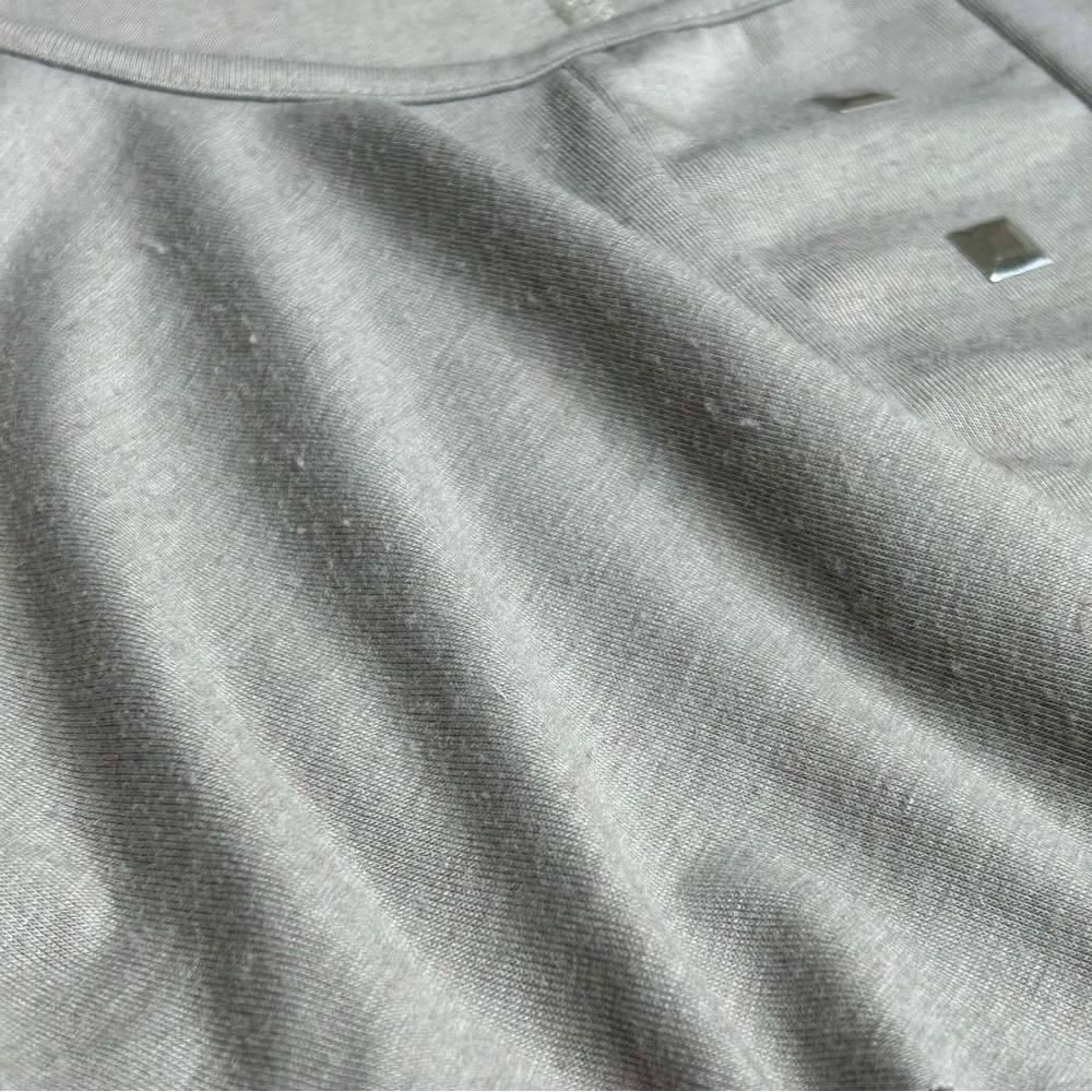 Annalee + Hope Ruffled Spaghetti Strap Gray Large Top - Picture 4 of 8